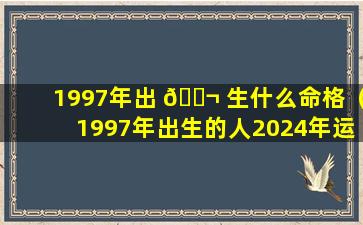 1997年出 🐬 生什么命格（1997年出生的人2024年运势）